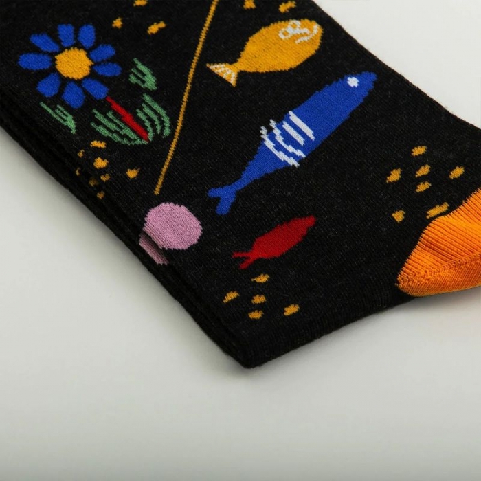 Socken Kunstwerke - Klee "Fisch Magie"